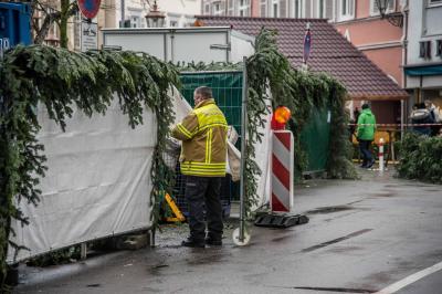 Esslingen: Undichte Gasflasche auf dem Weihnachtsmarkt